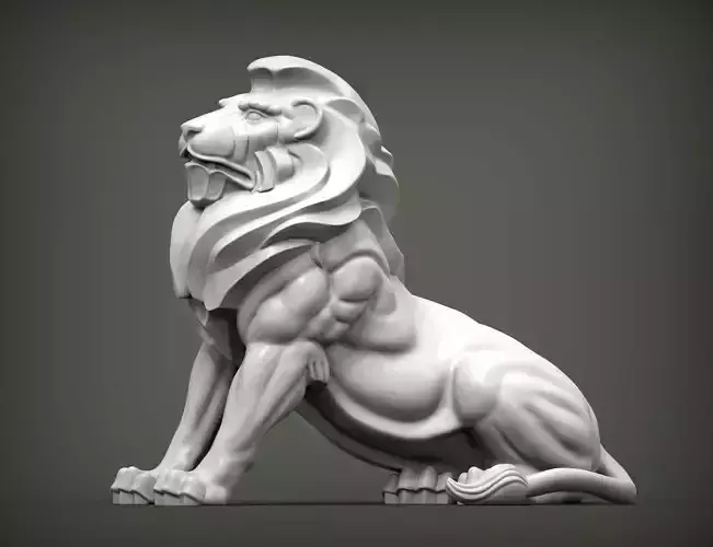 Lion for 3D printing