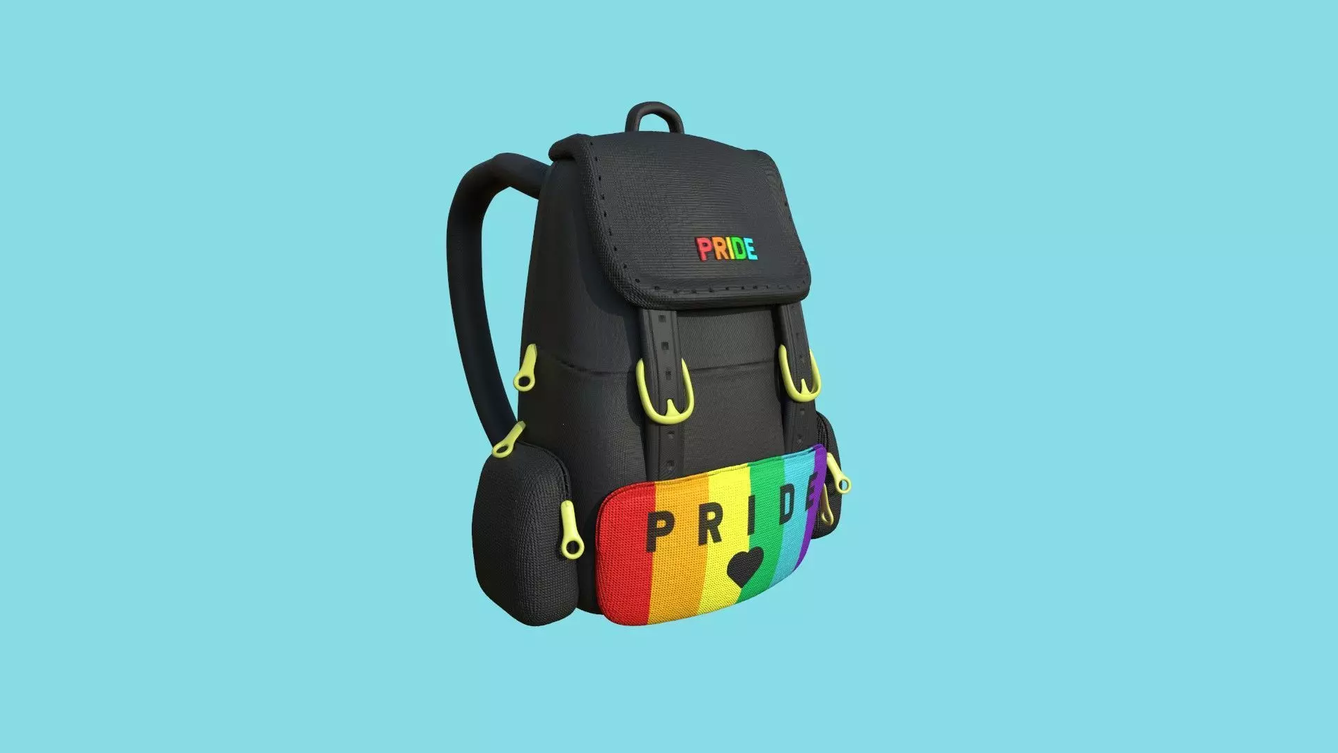 Pride LGBT Backpack - Character Fashion Design Low-poly 3D model