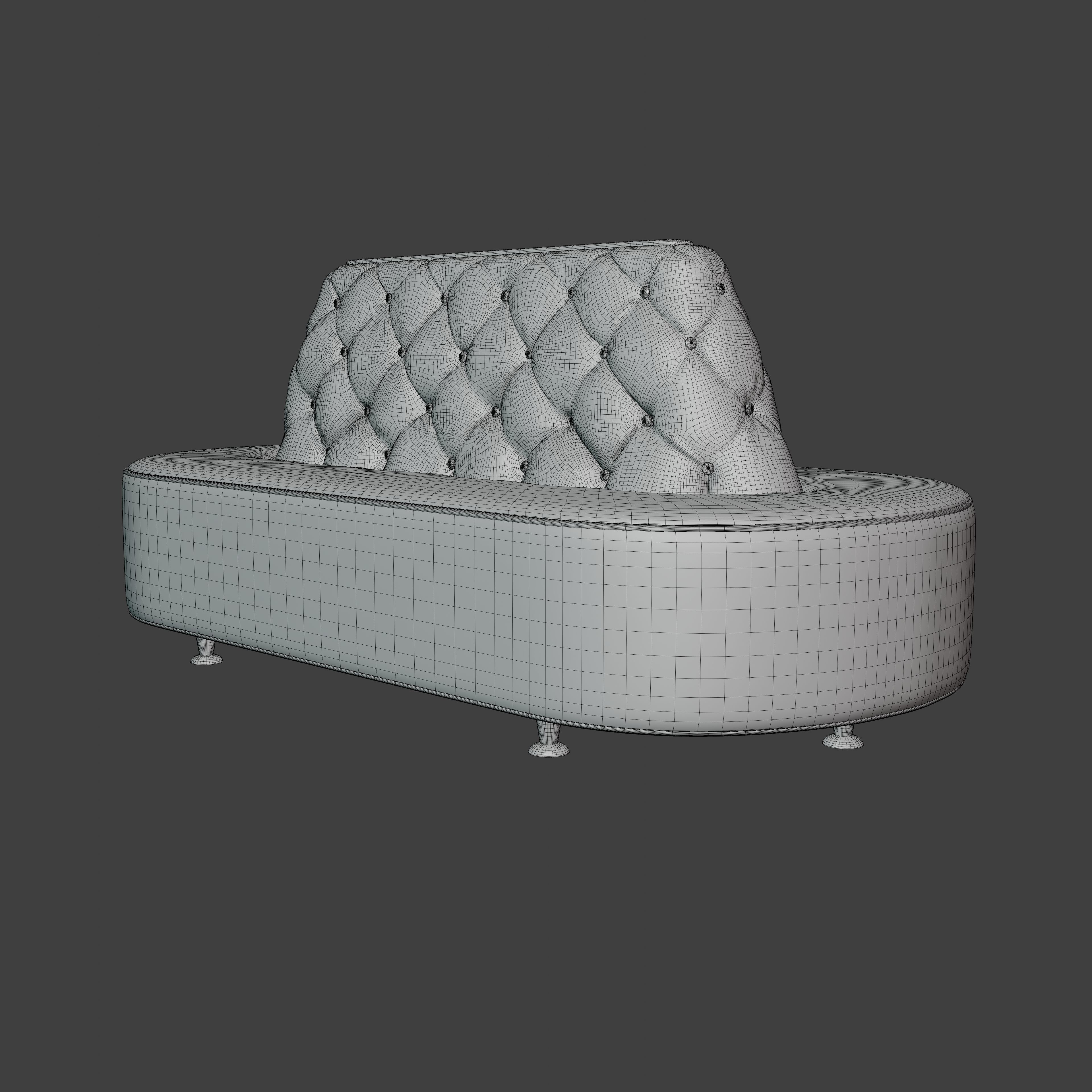 Tufted Sofa 3D model_4