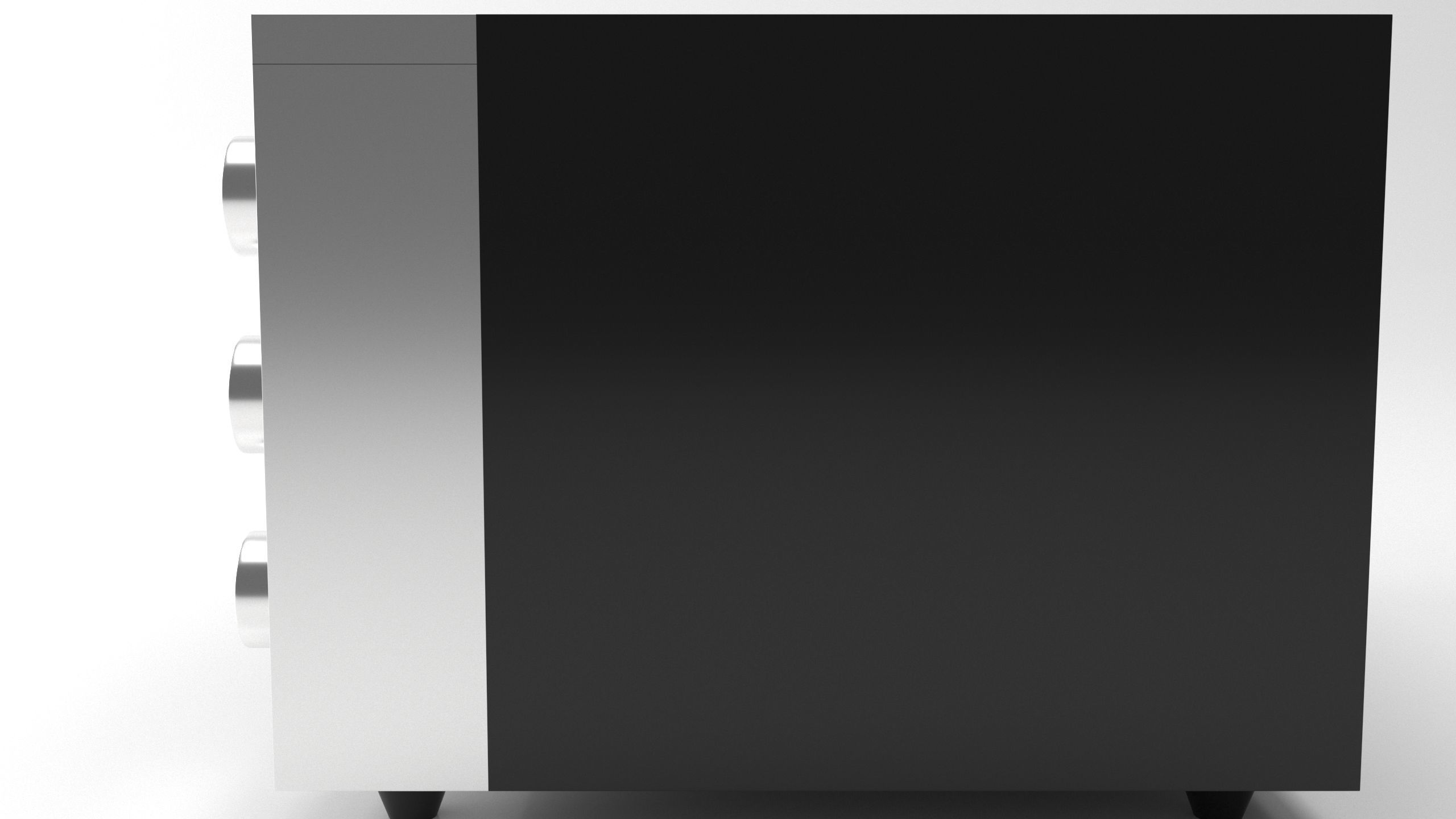 Oven 3D Model stainless steel with two racks 3D model_4