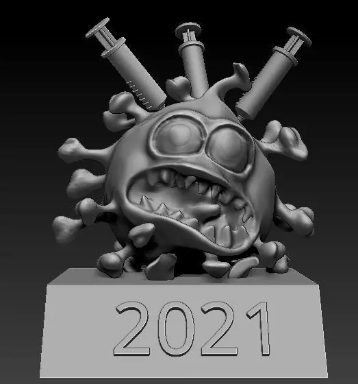 Coronavirus 2021 3D print model