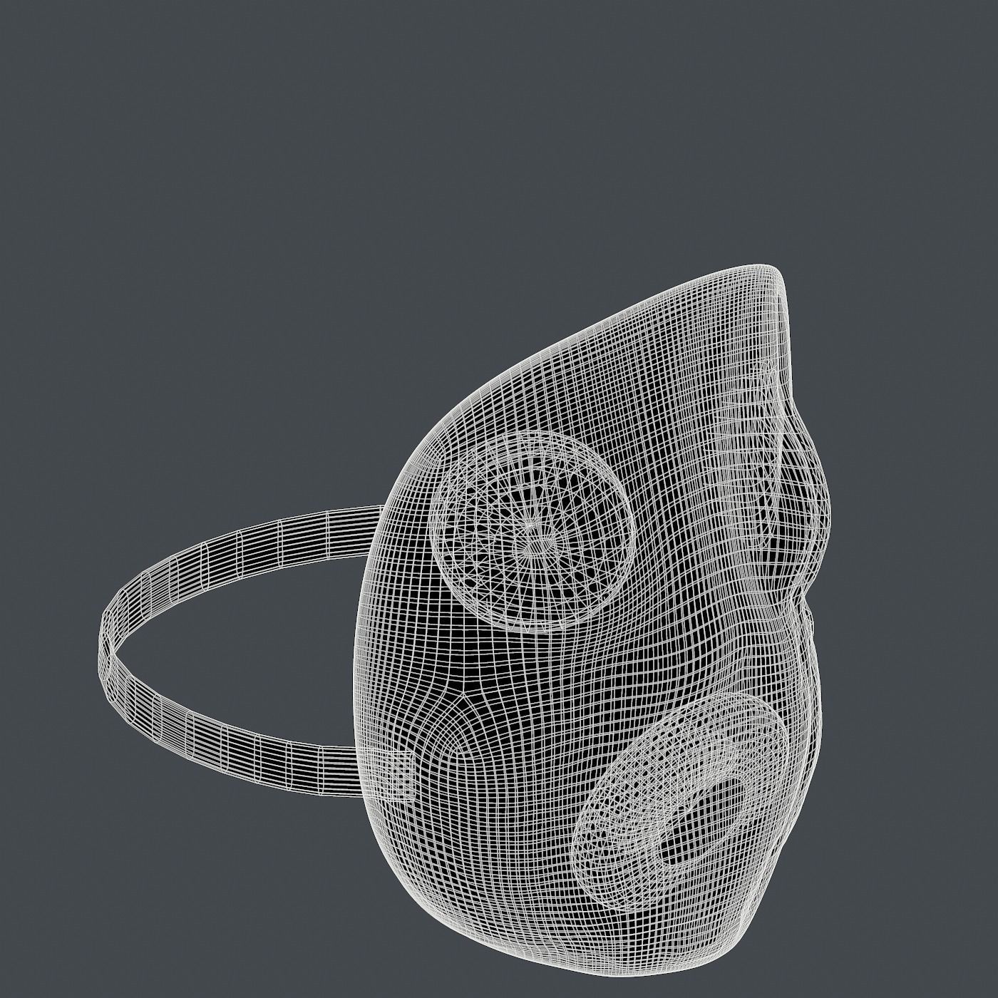 Gas mask helmet 3d model scifi Low-poly 3D model_7