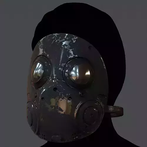 Gas mask helmet 3d model scifi 