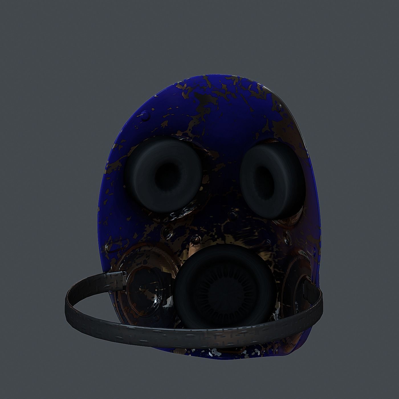 Gas mask helmet 3d model scifi  Low-poly 3D model_4