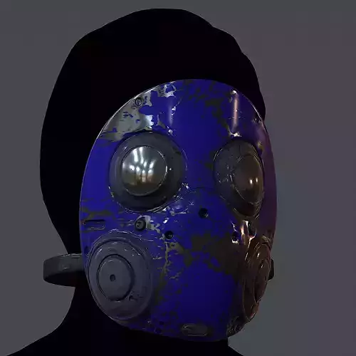 Gas mask helmet 3d model scifi 