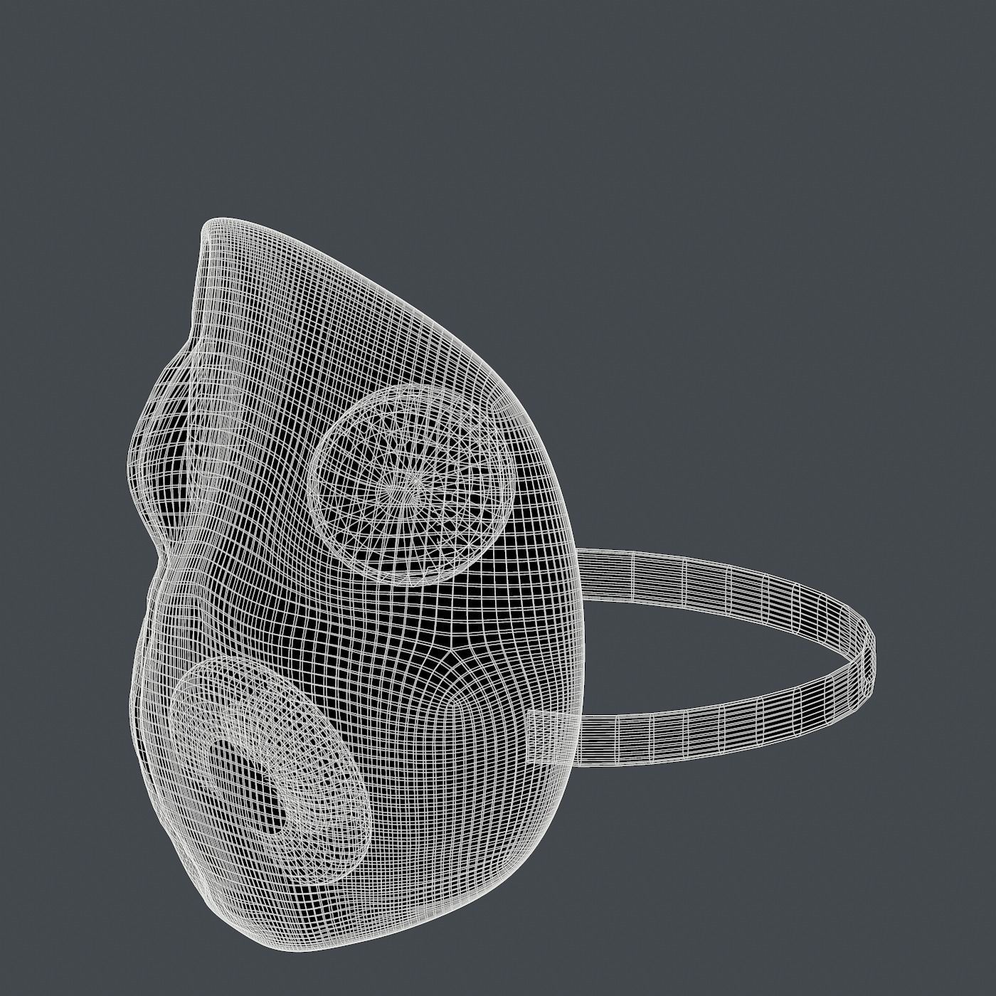 Gas mask helmet 3d model scifi  Low-poly 3D model_6