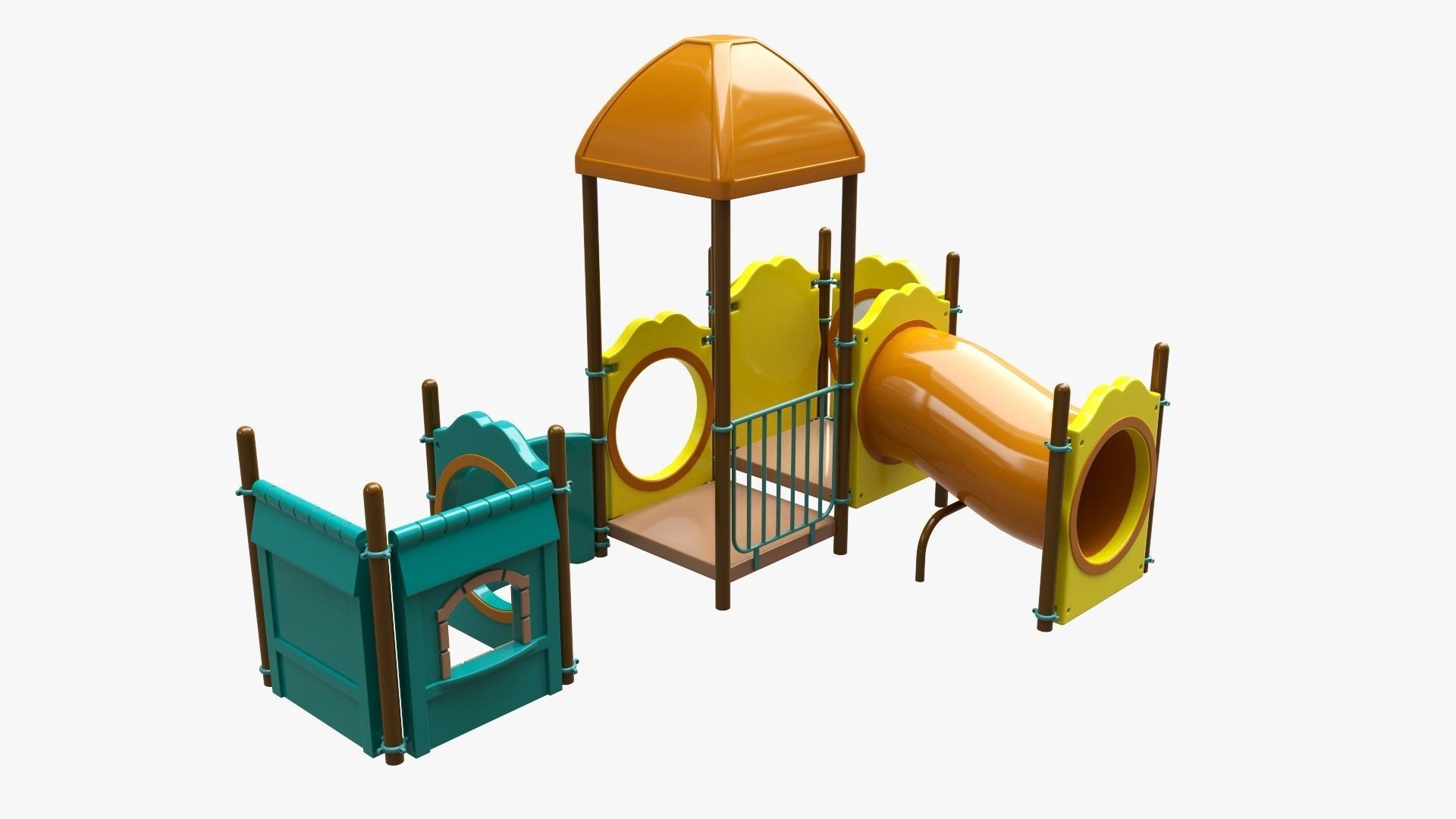 Kids playground outdoor 04 3D model_3