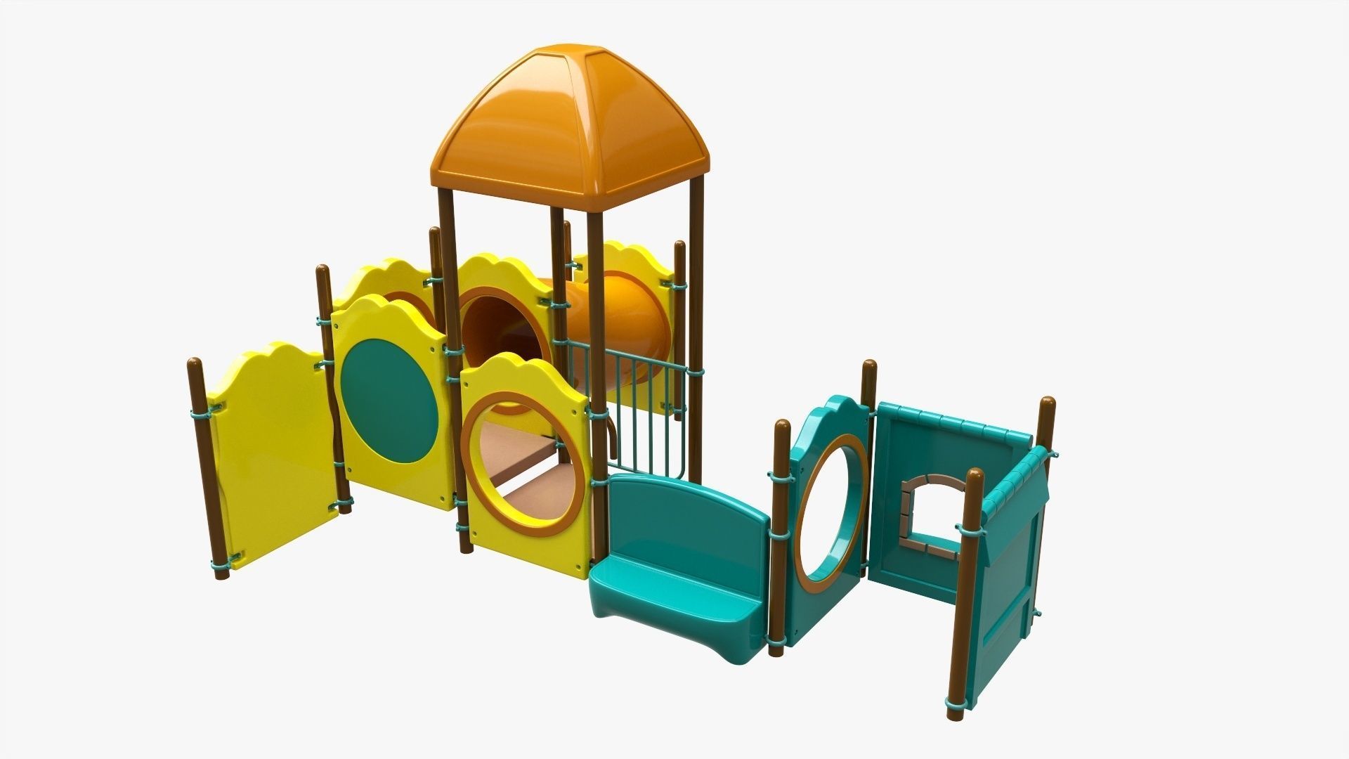 Kids playground outdoor 04 3D model_1