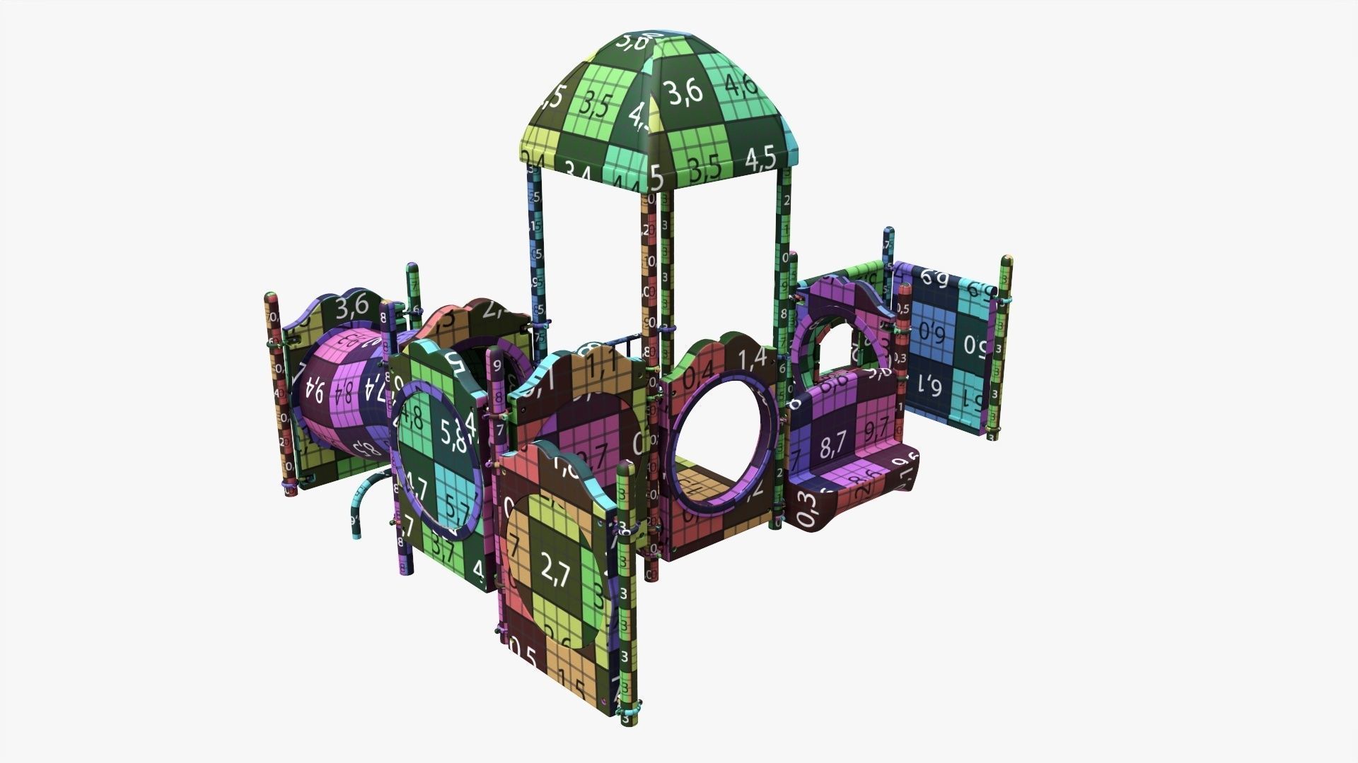 Kids playground outdoor 04 3D model_11