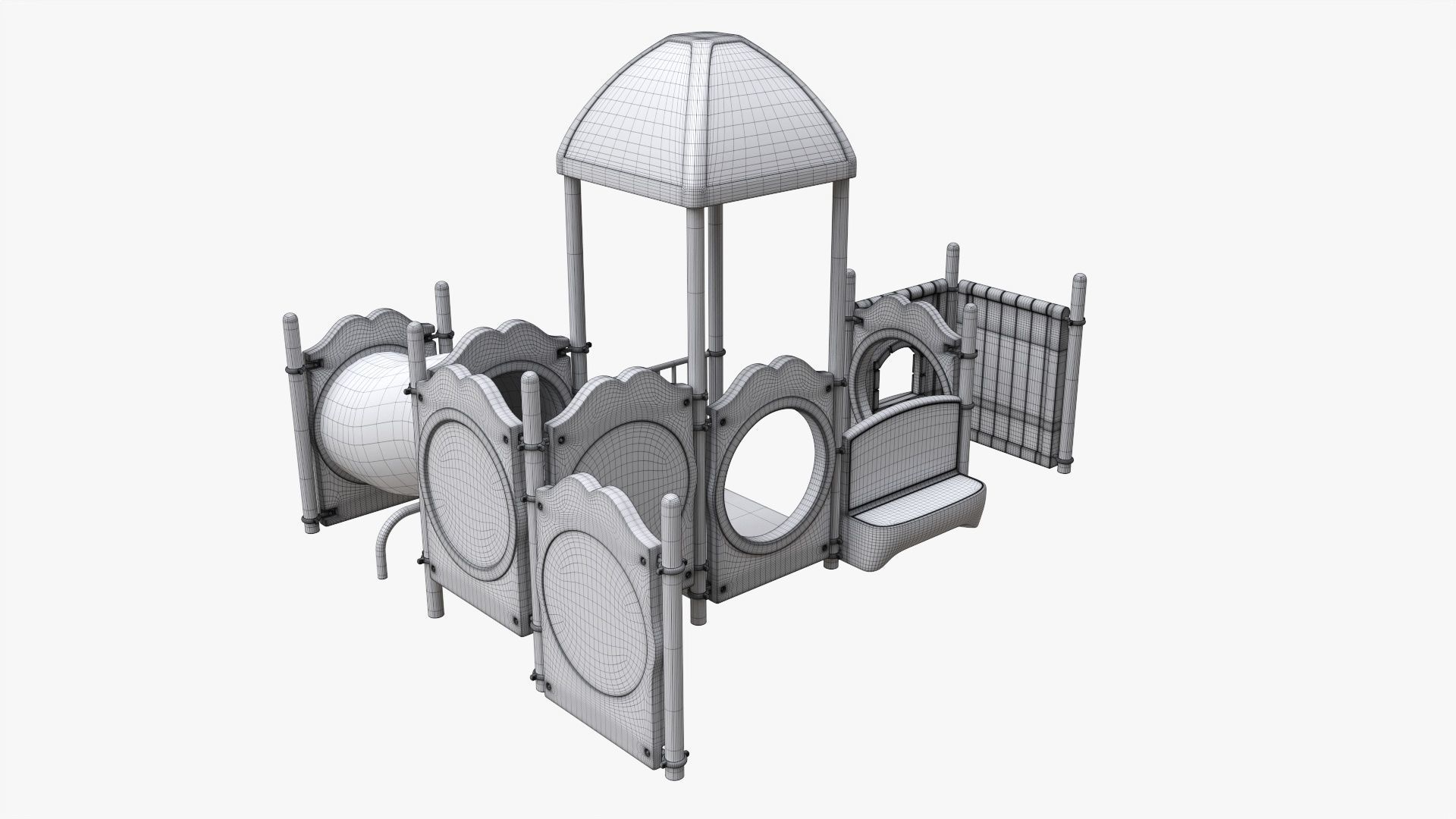 Kids playground outdoor 04 3D model_8