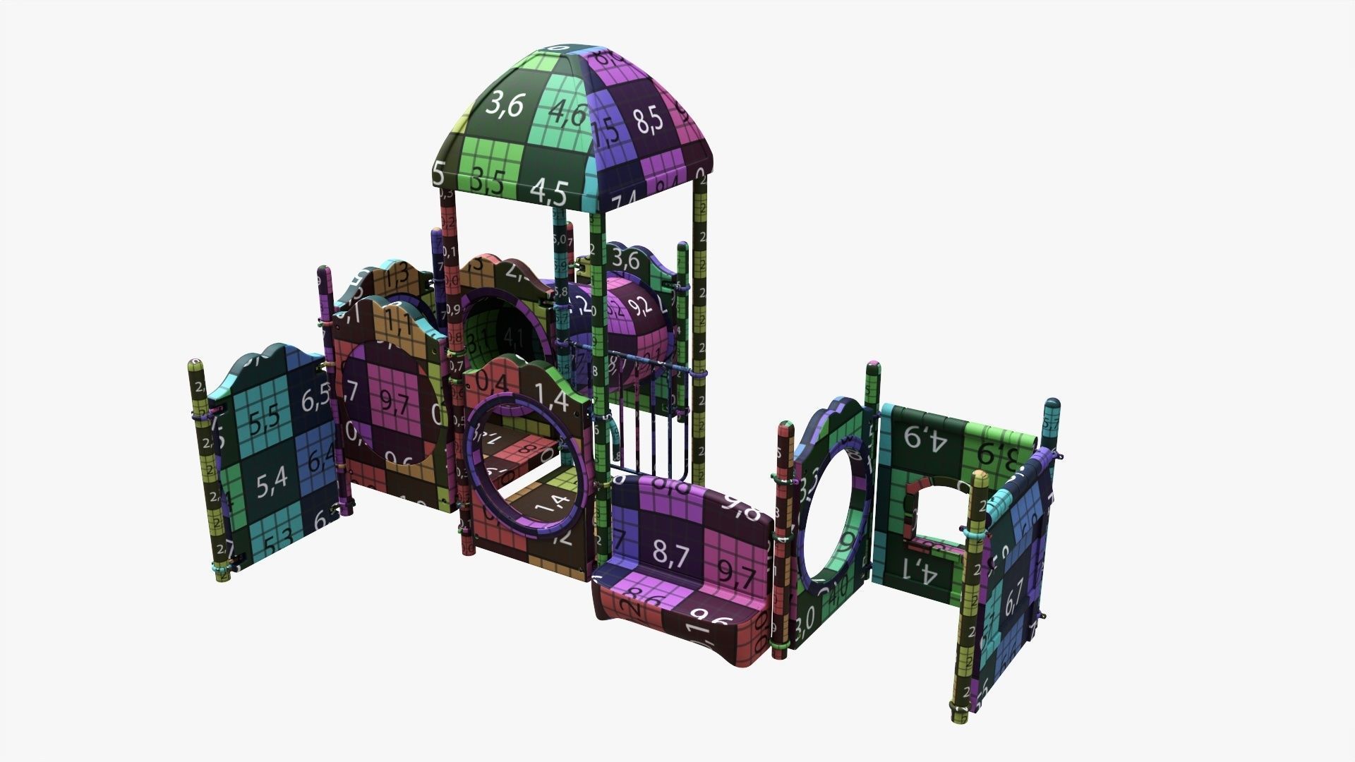 Kids playground outdoor 04 3D model_10