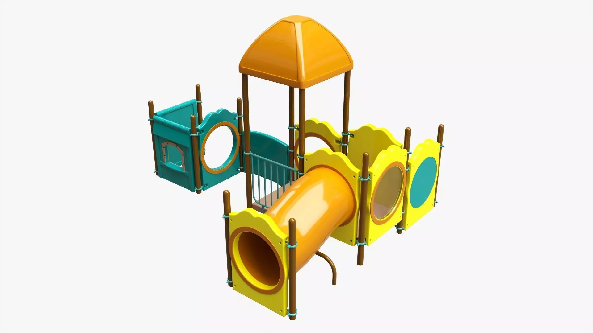 Kids playground outdoor 04 3D model_0