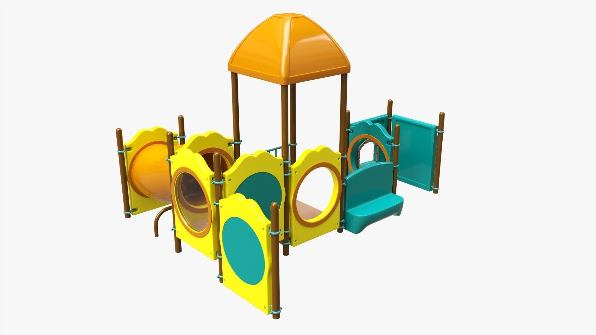 Kids playground outdoor 04 3D model_2