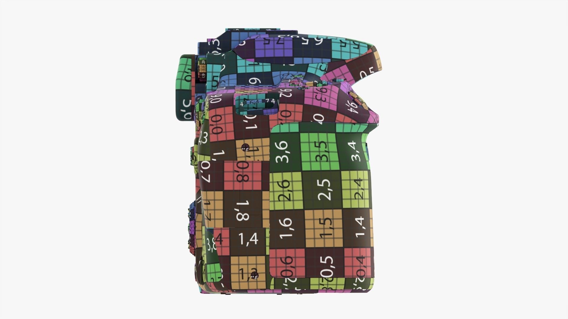 DSLR camera body close 3D model_28