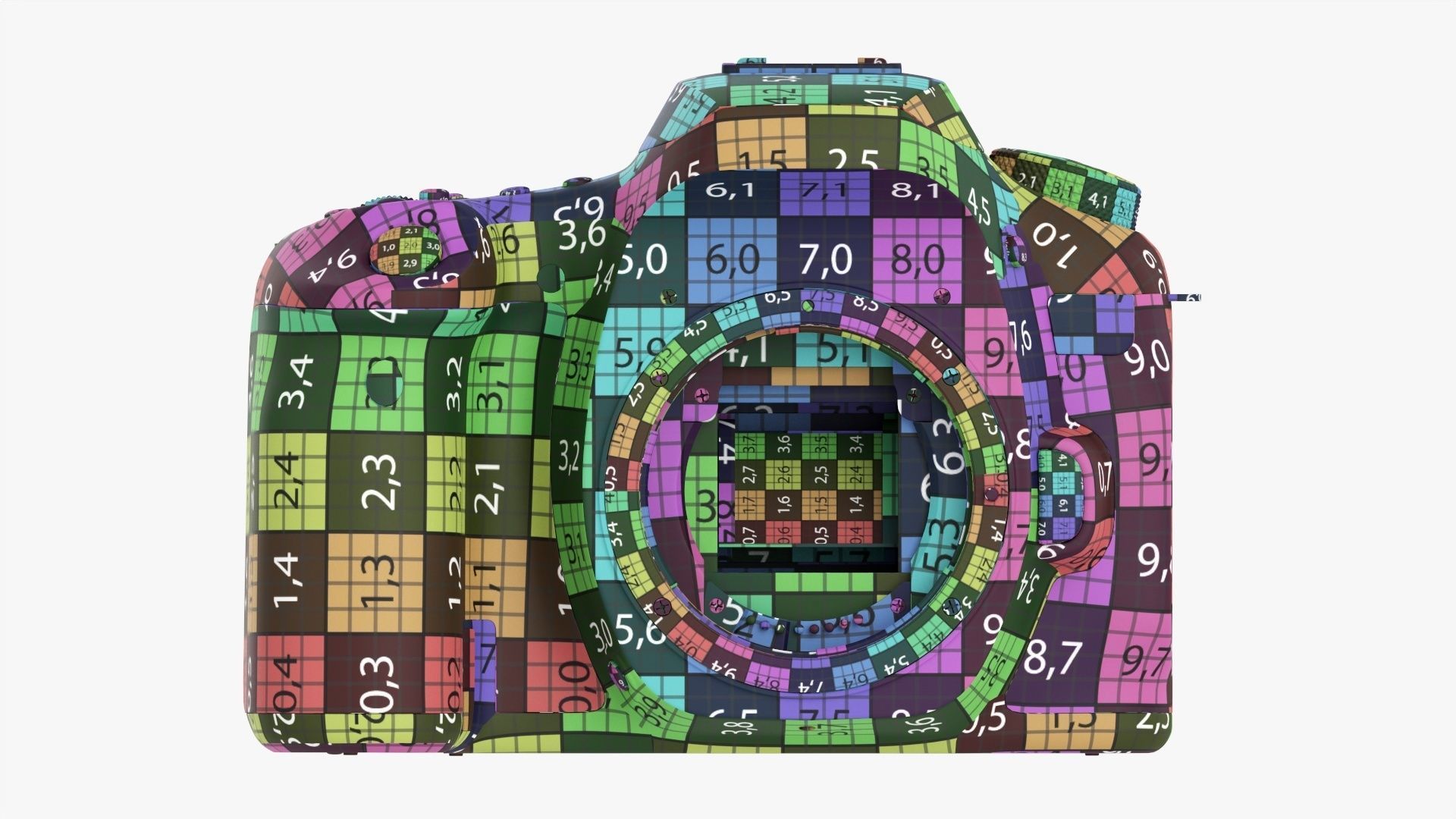 DSLR camera body close 3D model_27