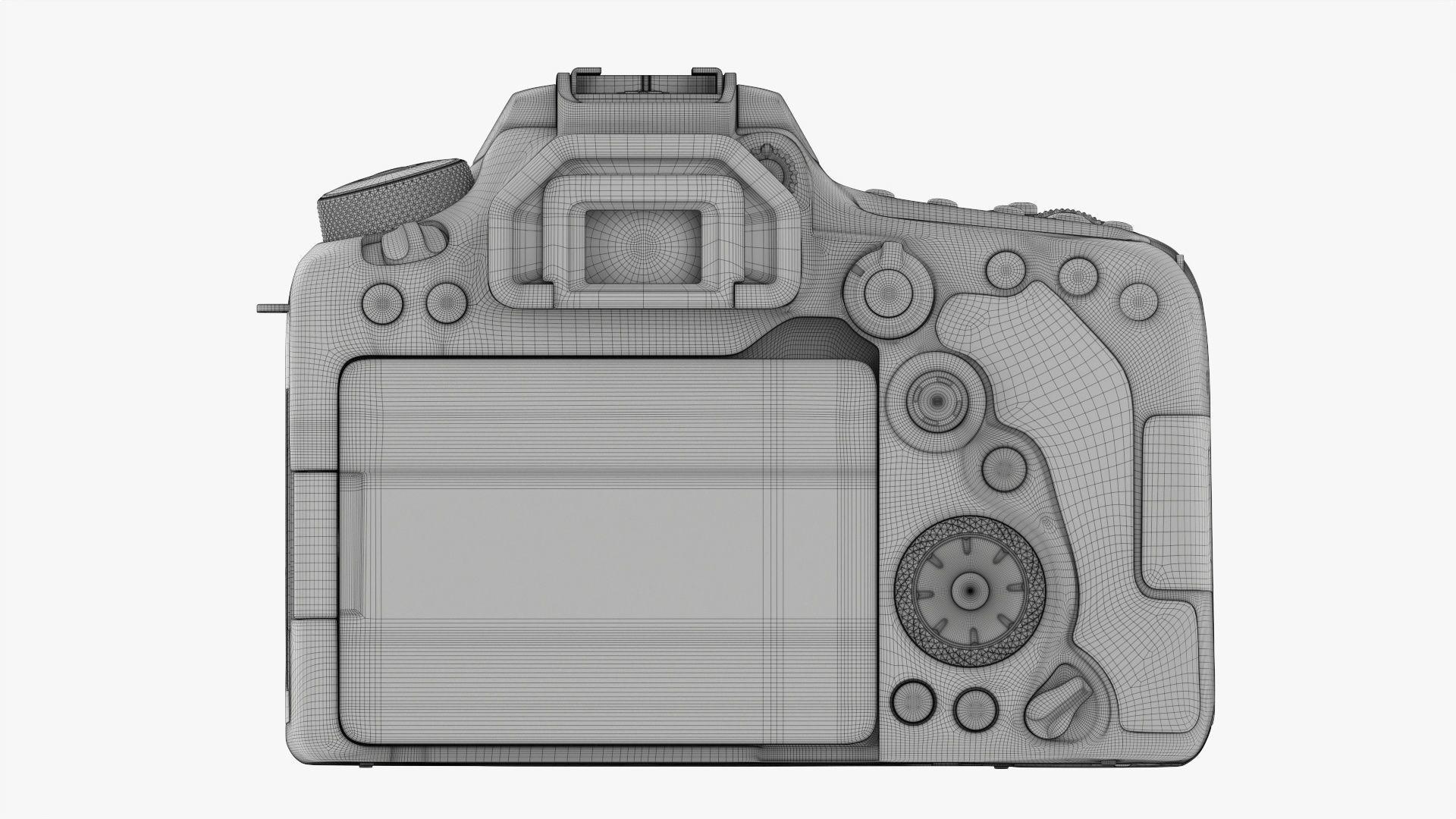 DSLR camera body close 3D model_20