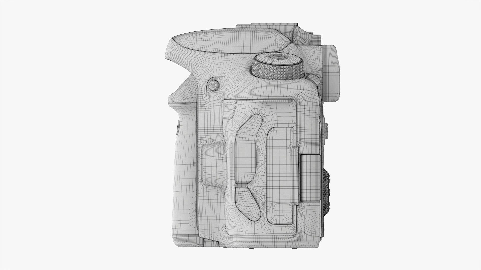 DSLR camera body close 3D model_23