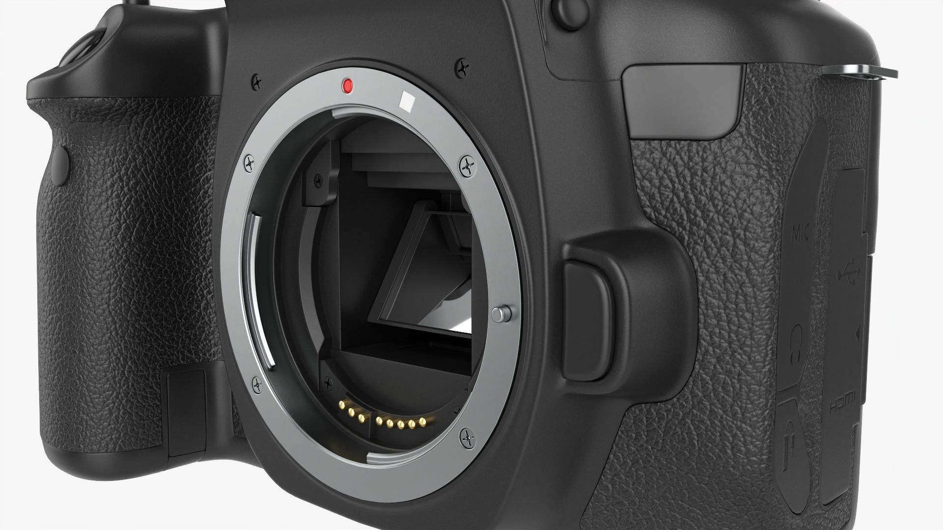 DSLR camera body close 3D model_7