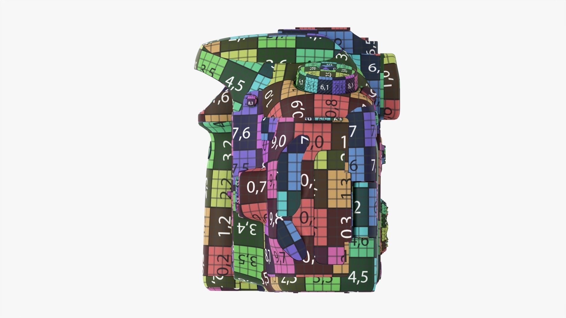 DSLR camera body close 3D model_29