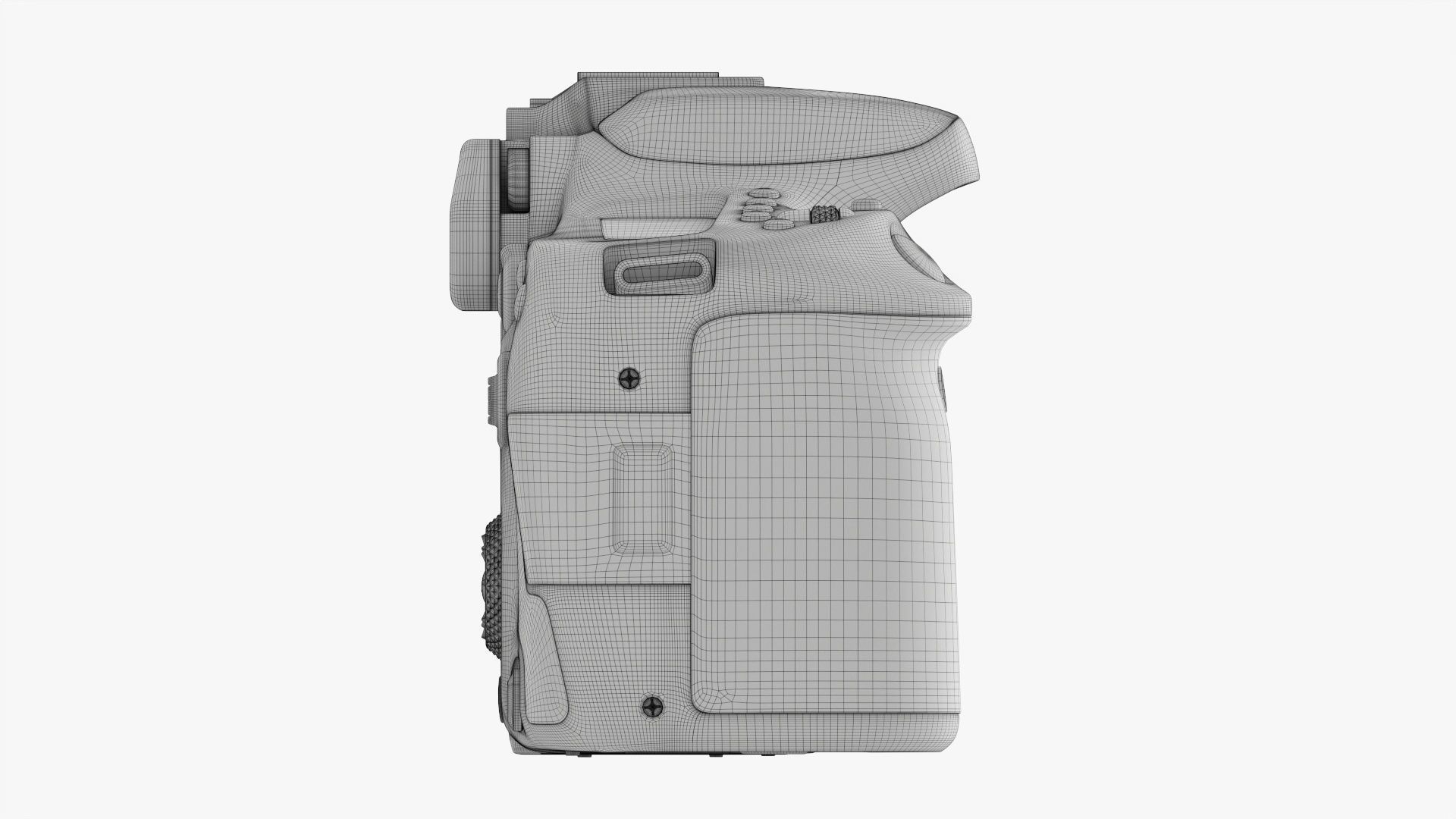 DSLR camera body close 3D model_22