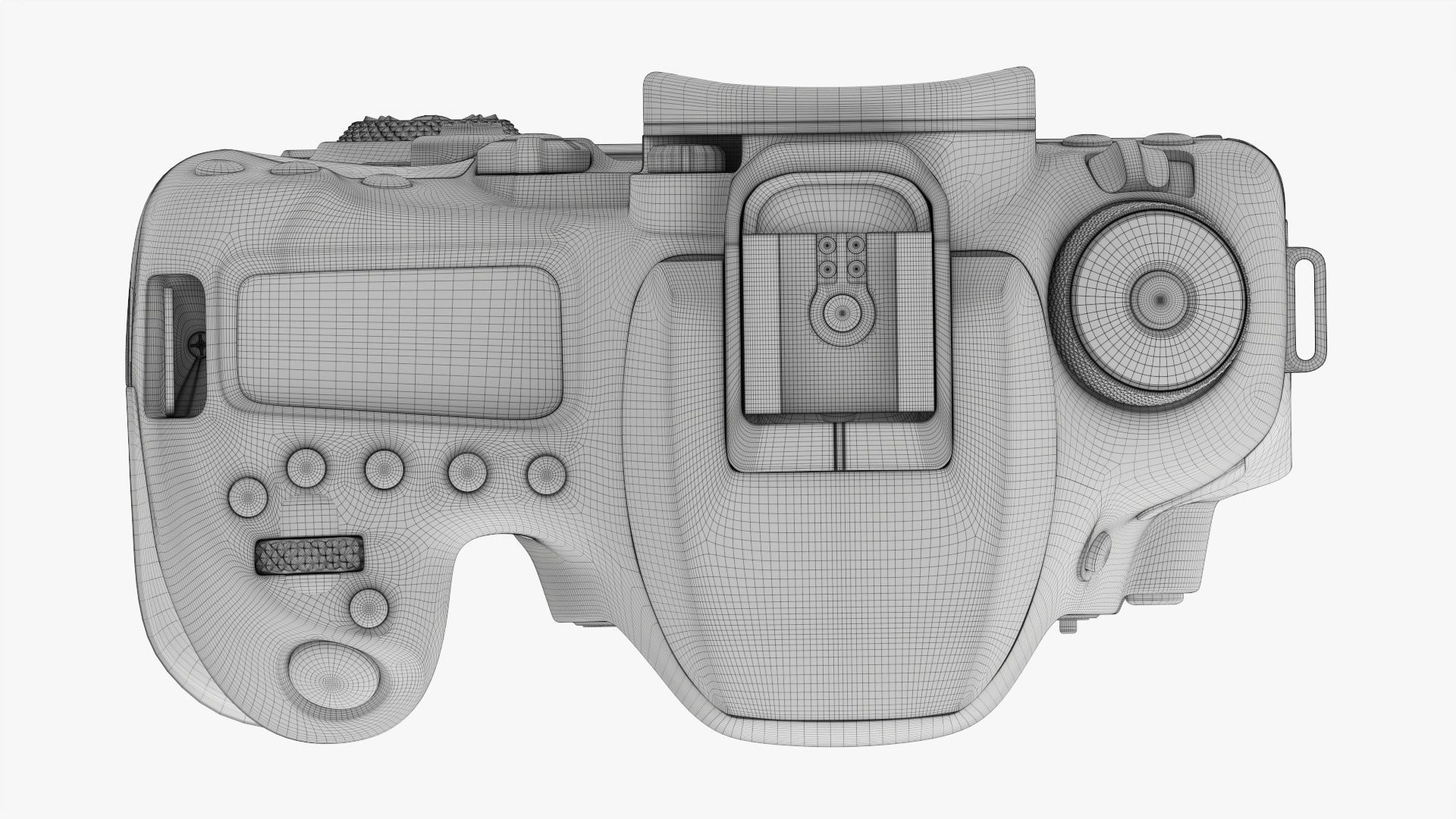 DSLR camera body close 3D model_25