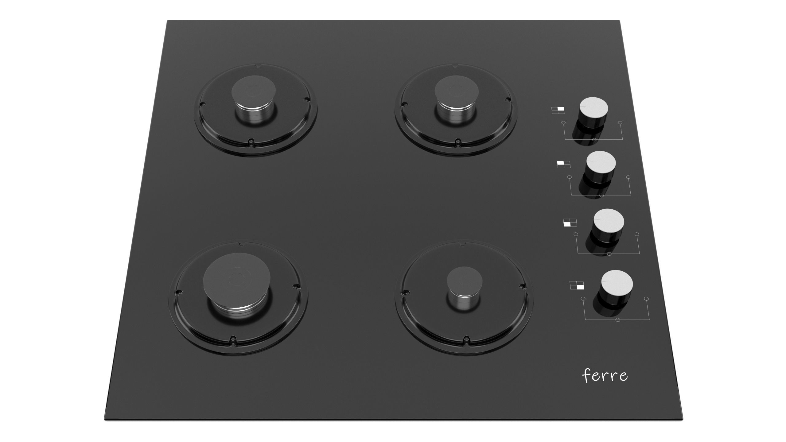 Ferre Cooktop 3D Model 3D model_5