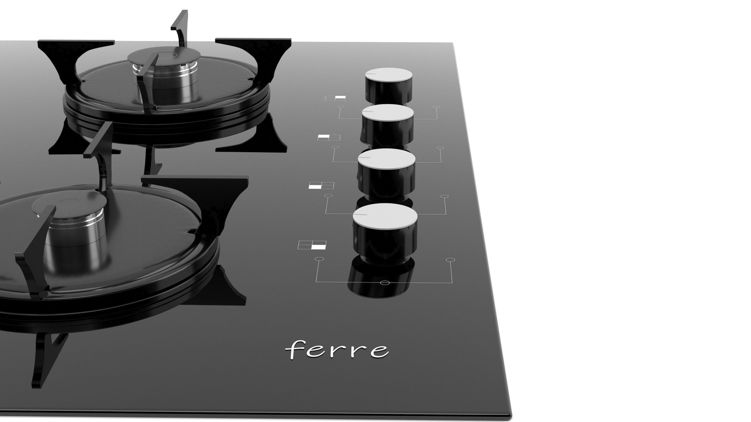 Ferre Cooktop 3D Model 3D model_3