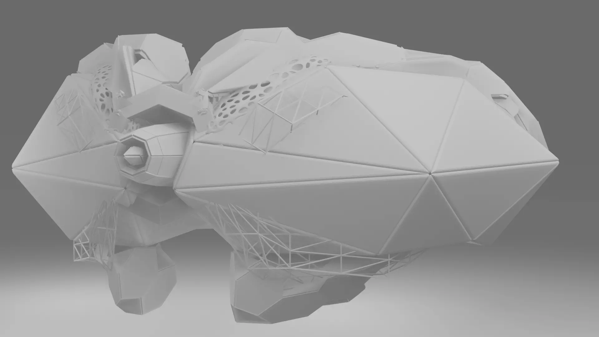 Sci-Fi Scanner Drone 3D model_0