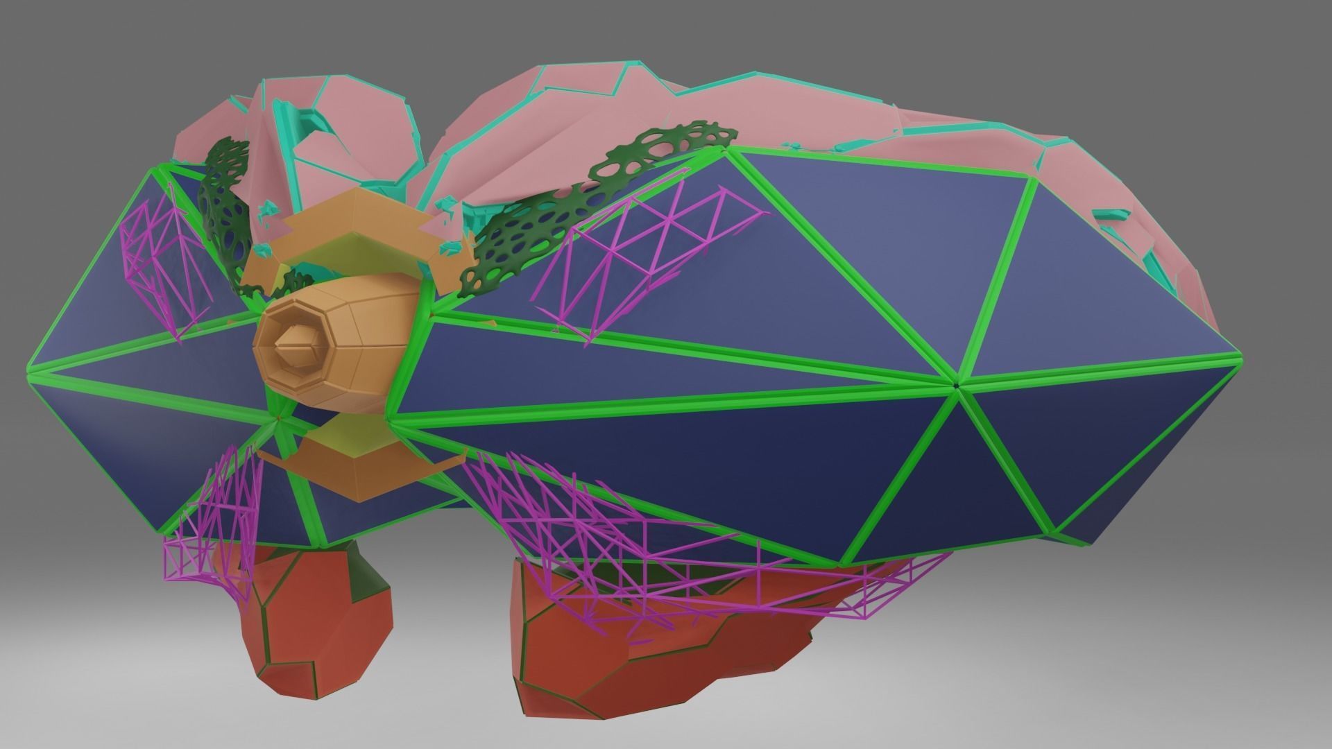 Sci-Fi Scanner Drone 3D model_1