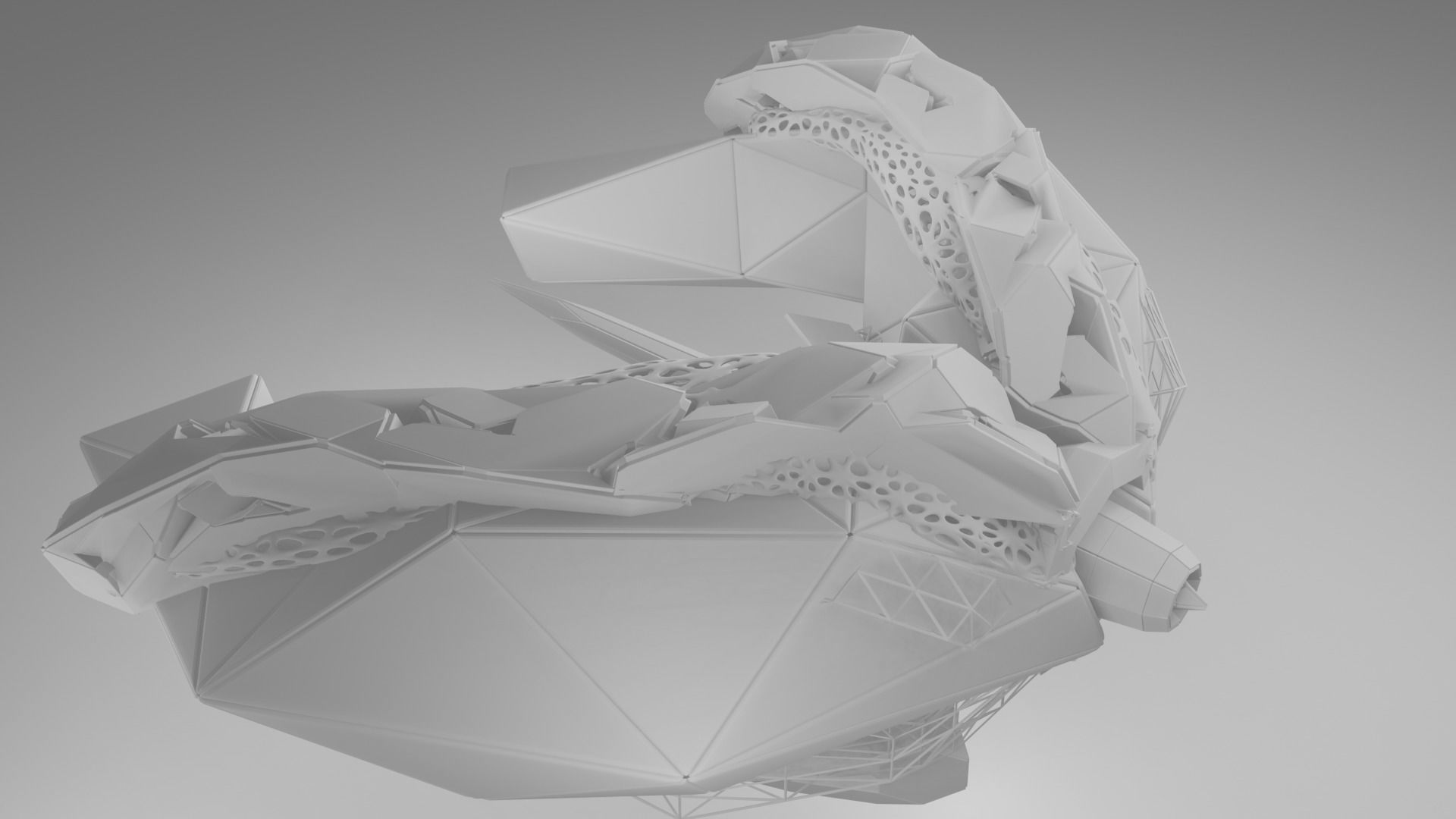 Sci-Fi Scanner Drone 3D model_3