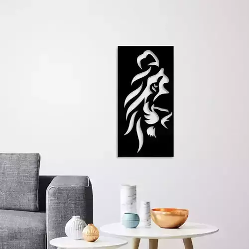 LION HEAD WALL ART