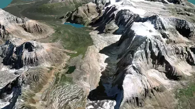 Mountain landscape 3D model