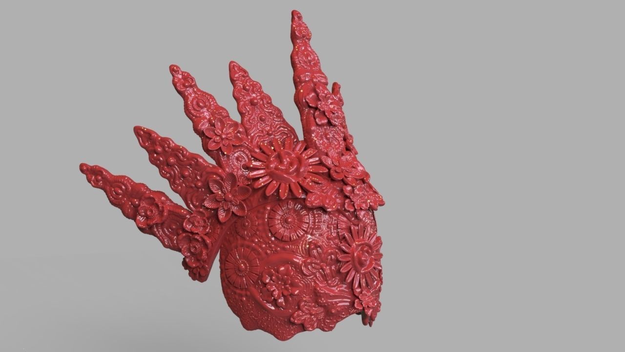 Natural Headpiece Mask 3D Print 3D print model_6