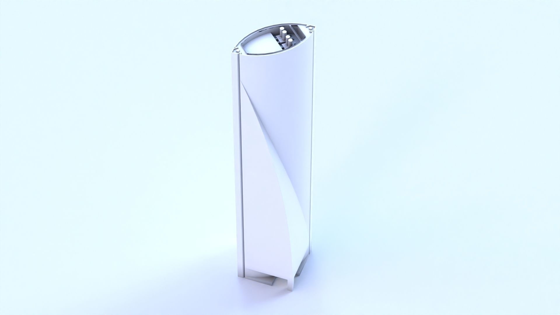 Space Tower Madrid Low-poly 3D model_20