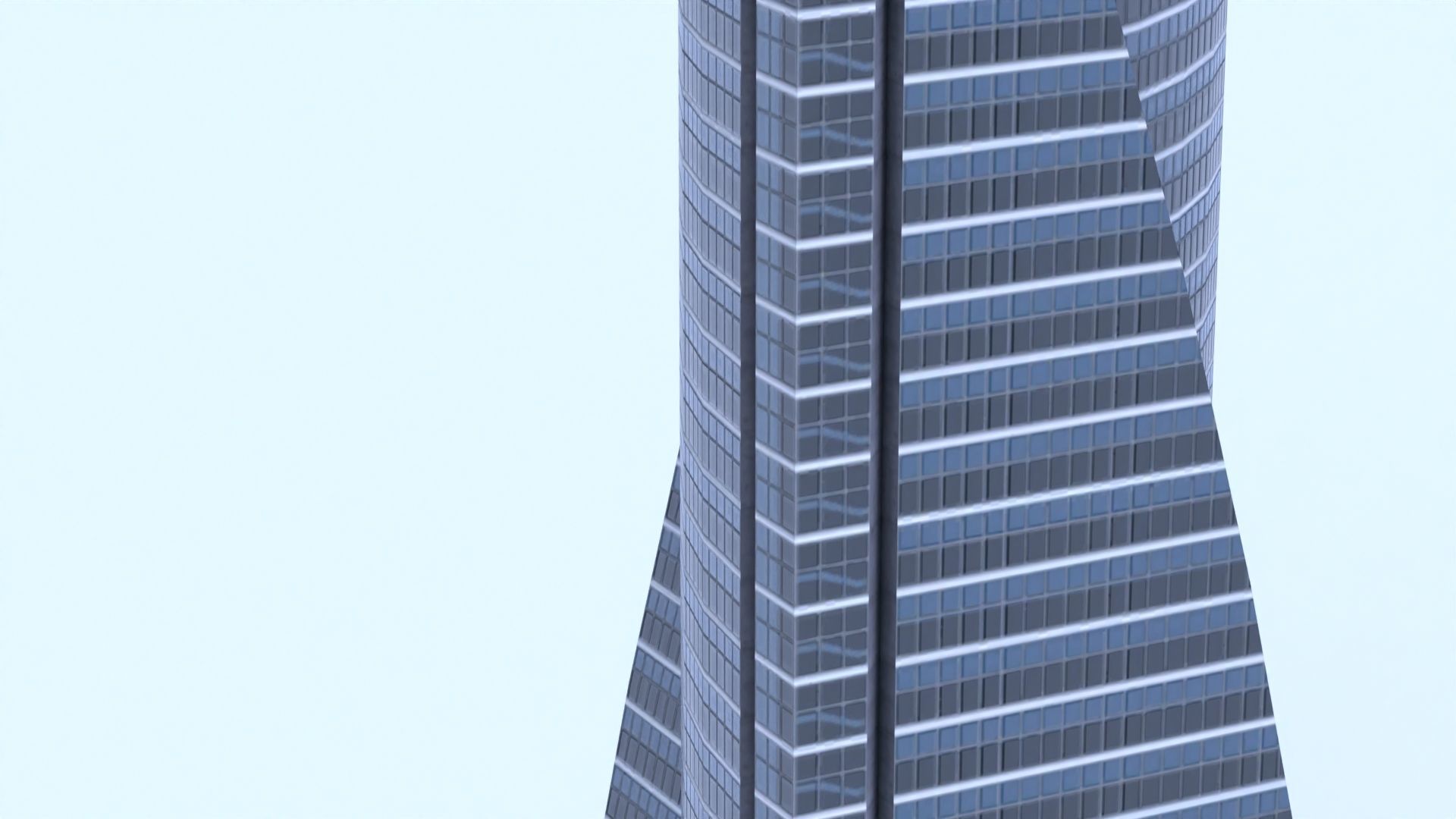 Space Tower Madrid Low-poly 3D model_2