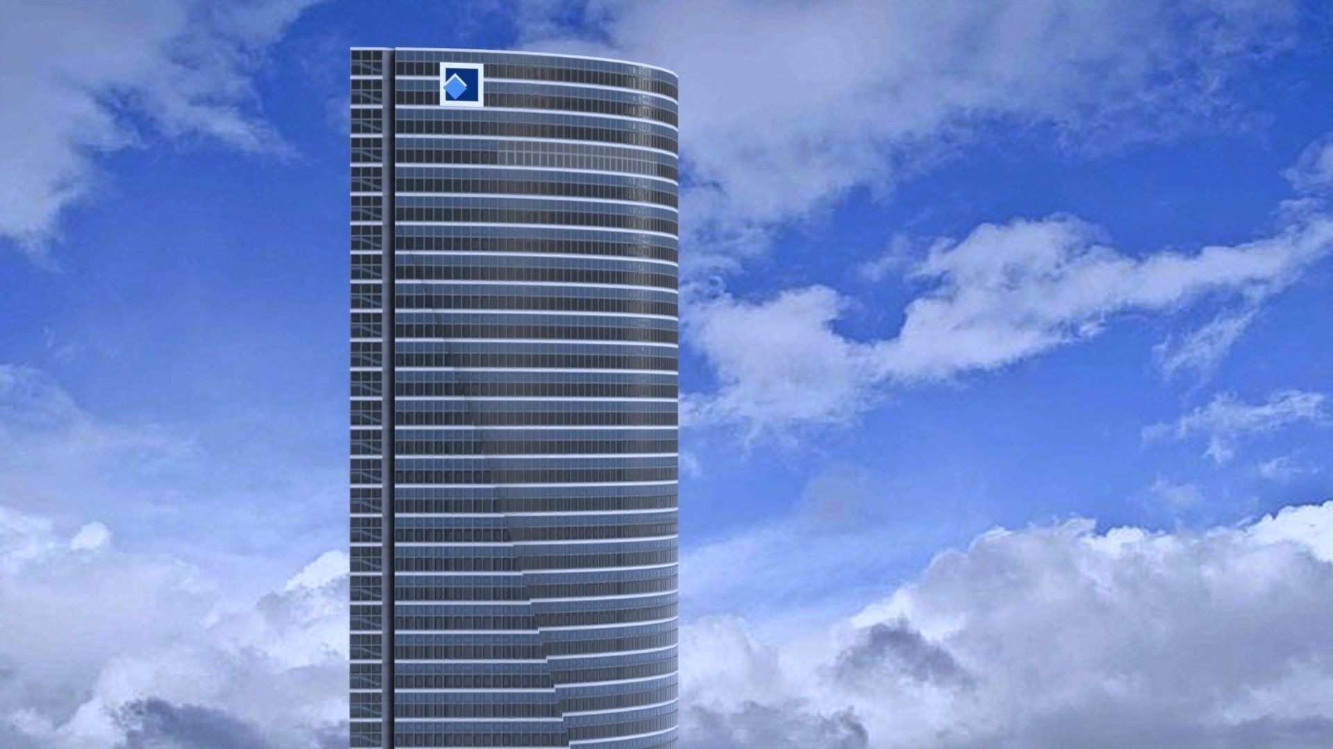 Space Tower Madrid Low-poly 3D model_12