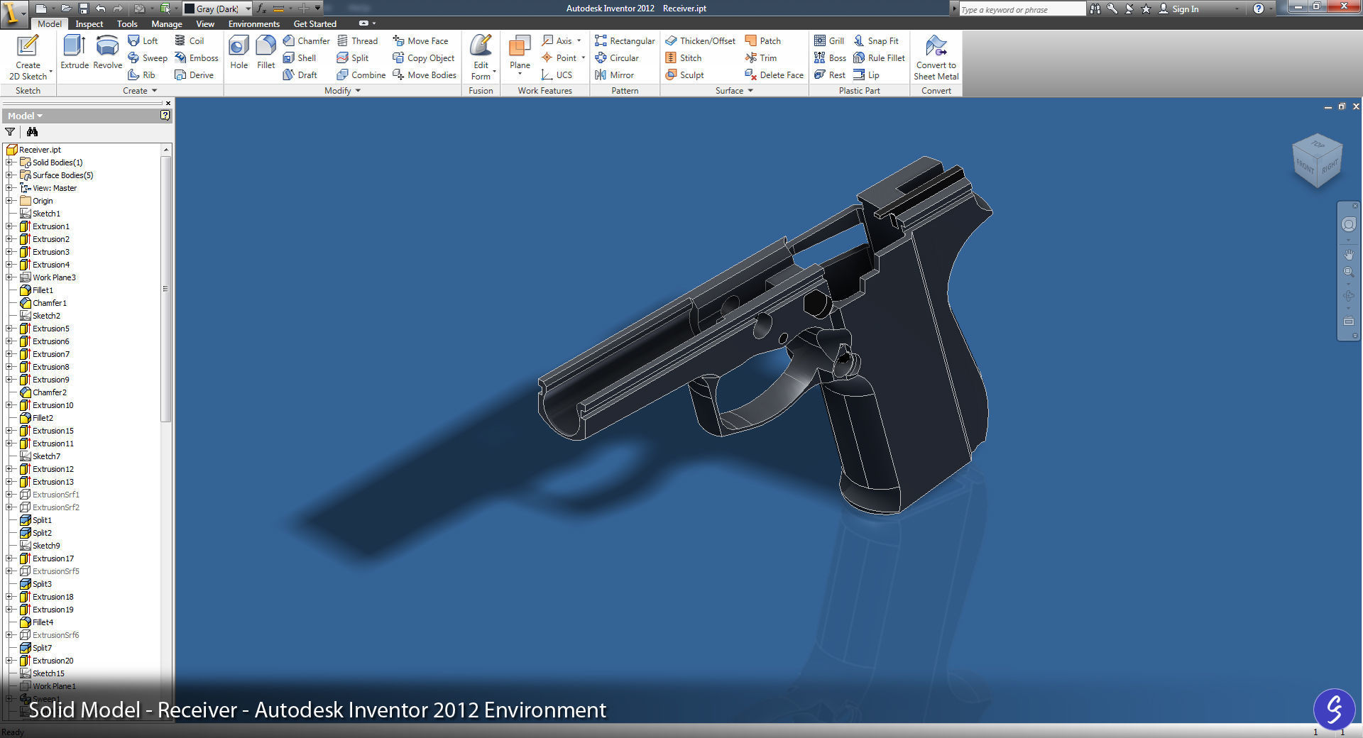 Walther P88 Compact 9mm Pistol Low-poly 3D model_70