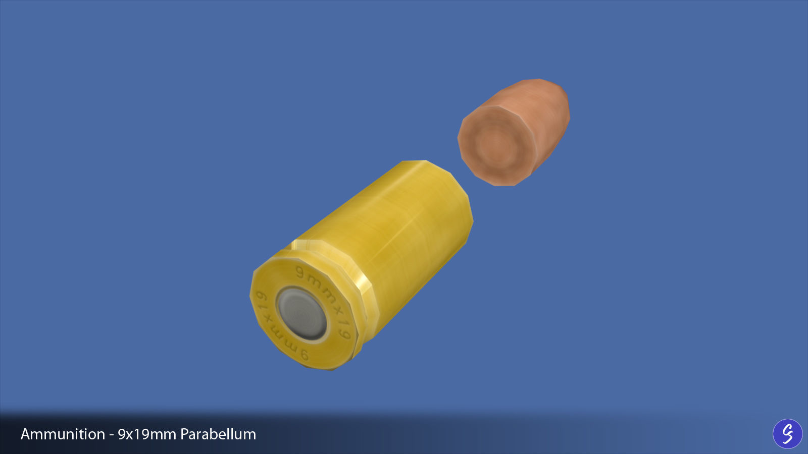 Walther P88 Compact 9mm Pistol Low-poly 3D model_45