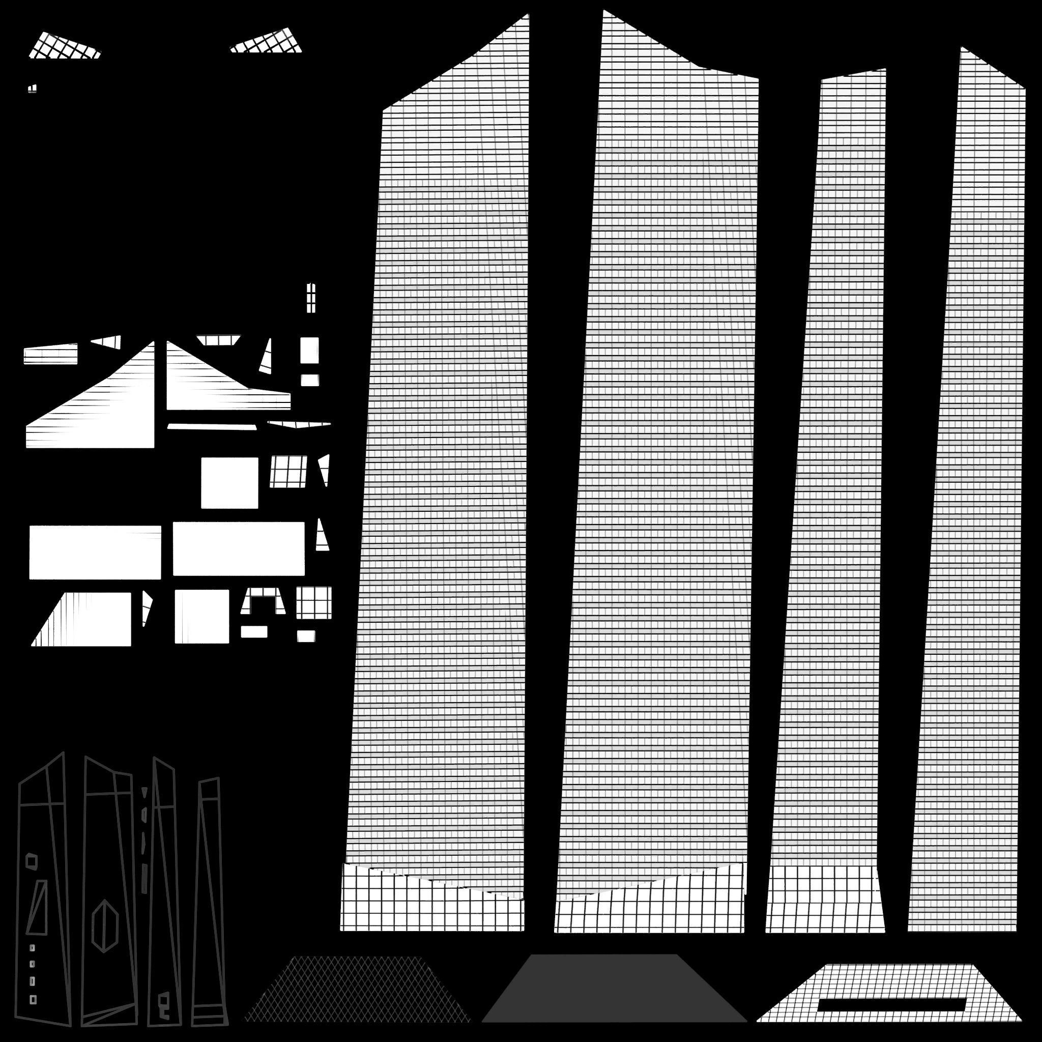 Crystal Tower Madrid Low-poly 3D model_17