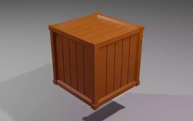 Square wooden box model