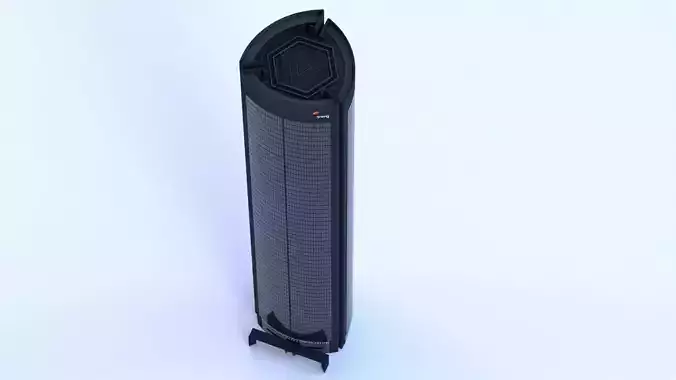 PWC Tower Madrid Low-poly 3D model