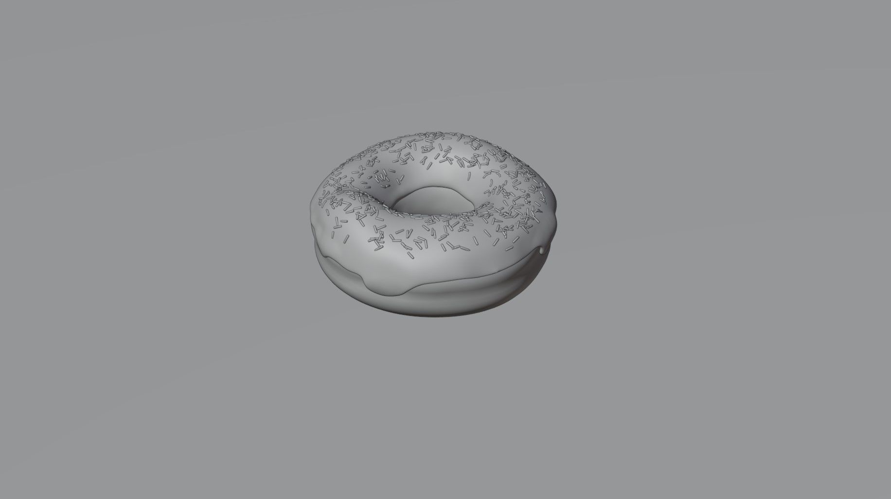 Pink Donut with Sprinkles 3D model_2