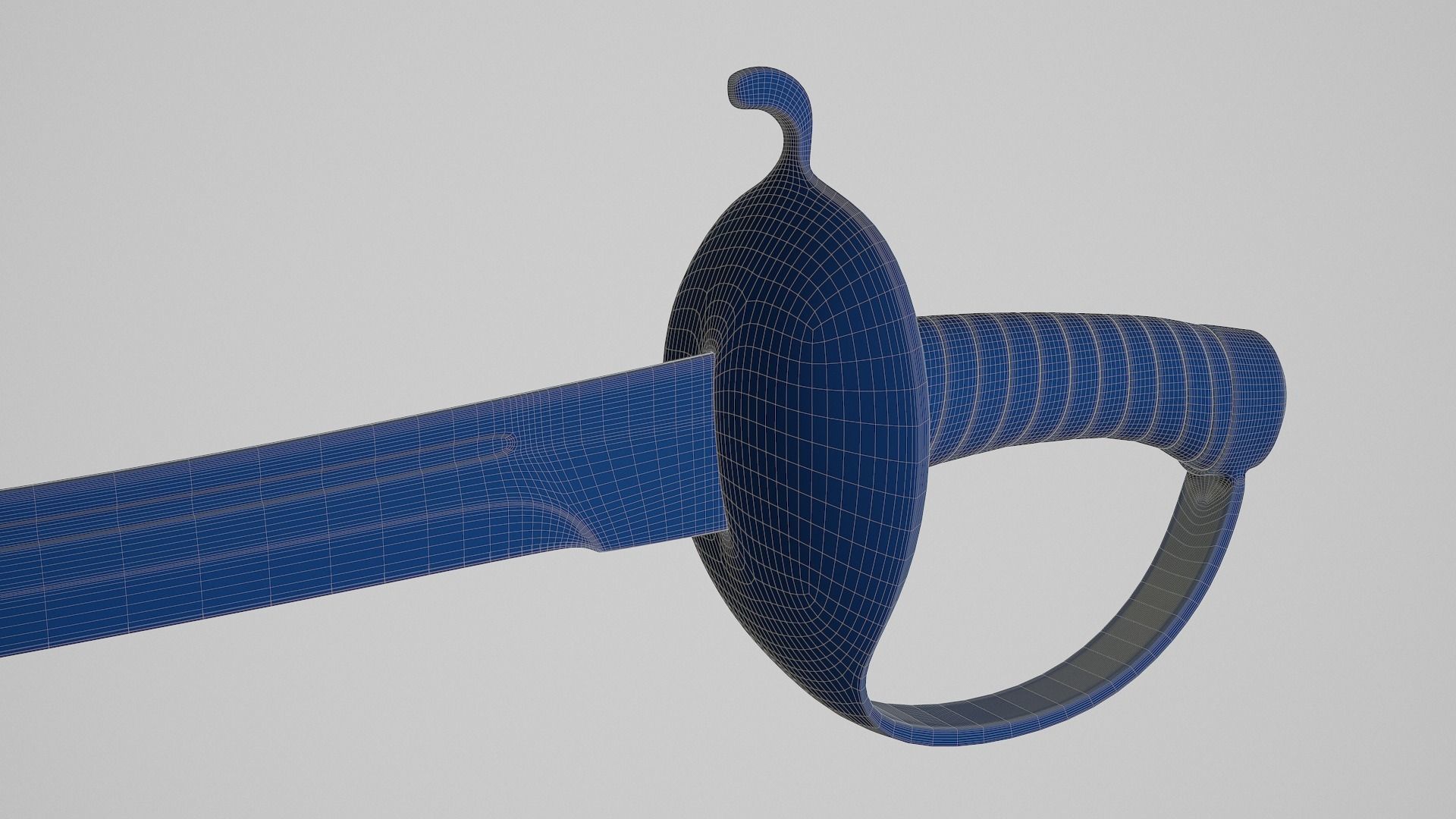 Pirate Cutlass Sword 3D model_11