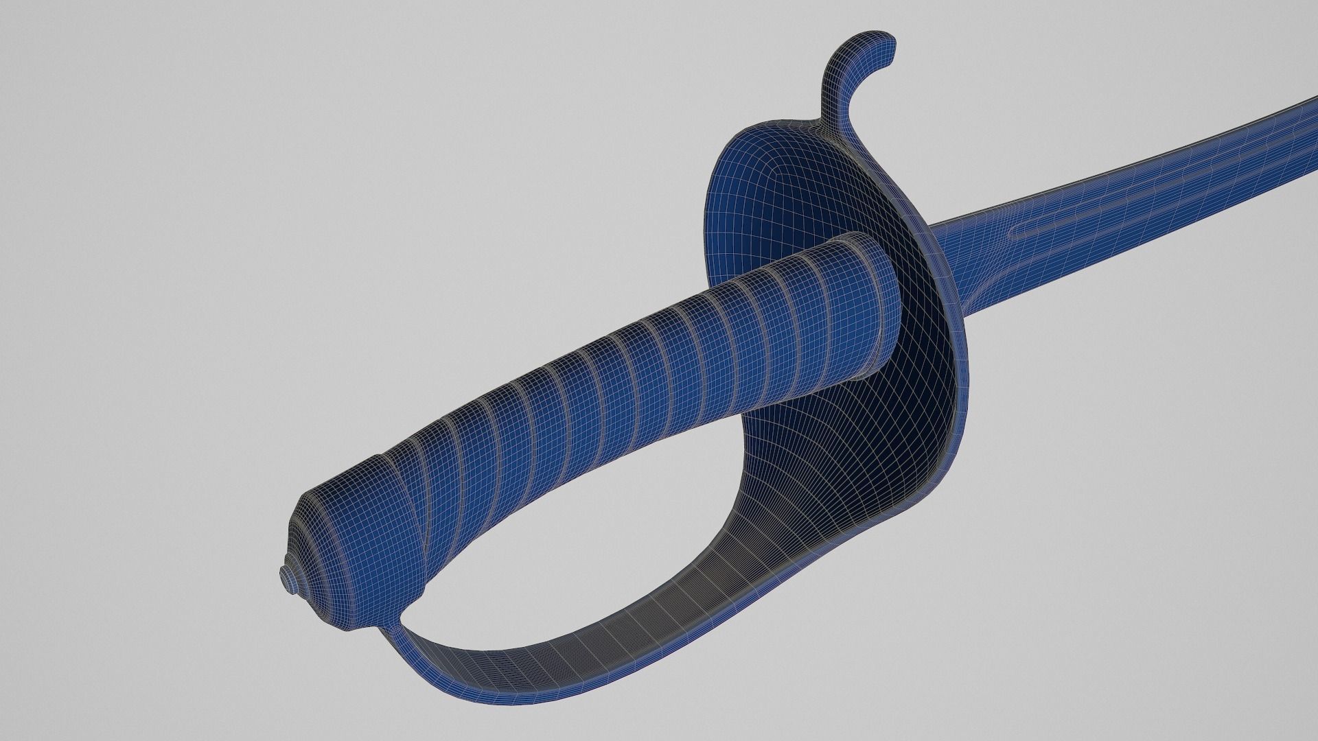 Pirate Cutlass Sword 3D model_23