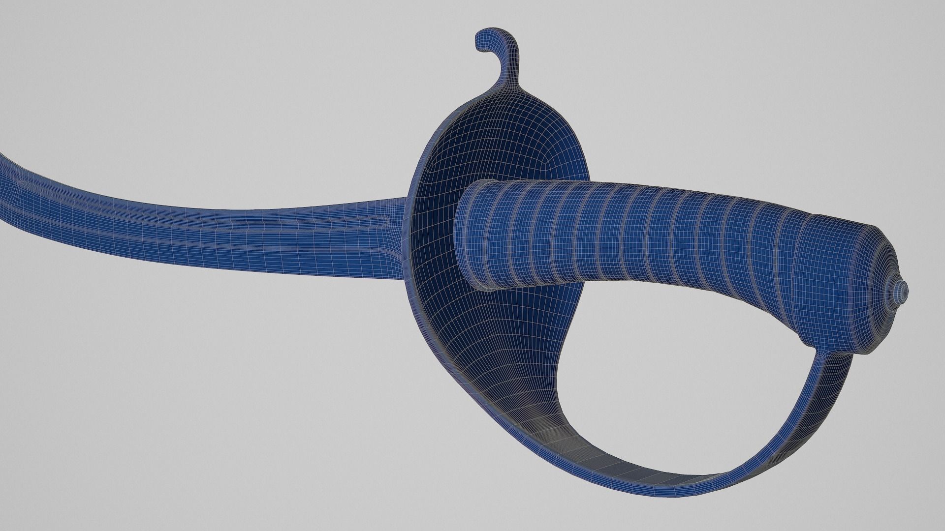 Pirate Cutlass Sword 3D model_13