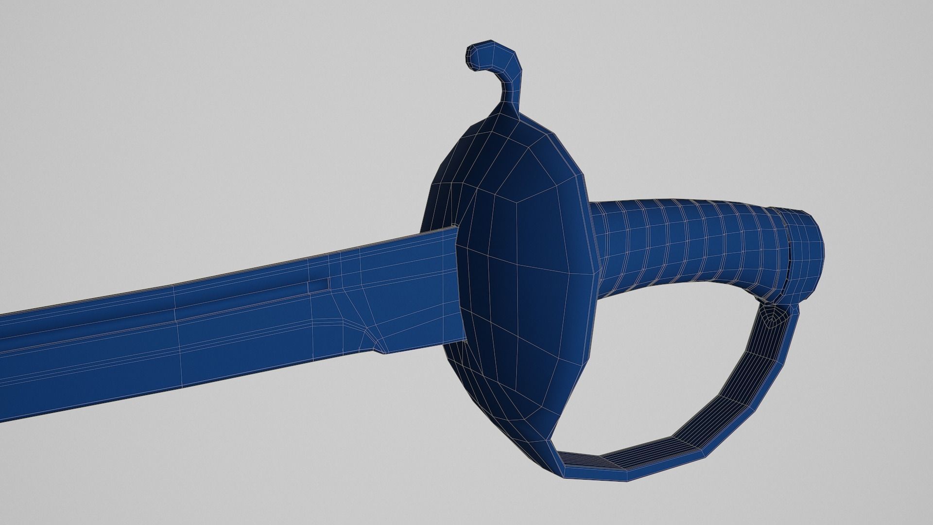Pirate Cutlass Sword 3D model_10