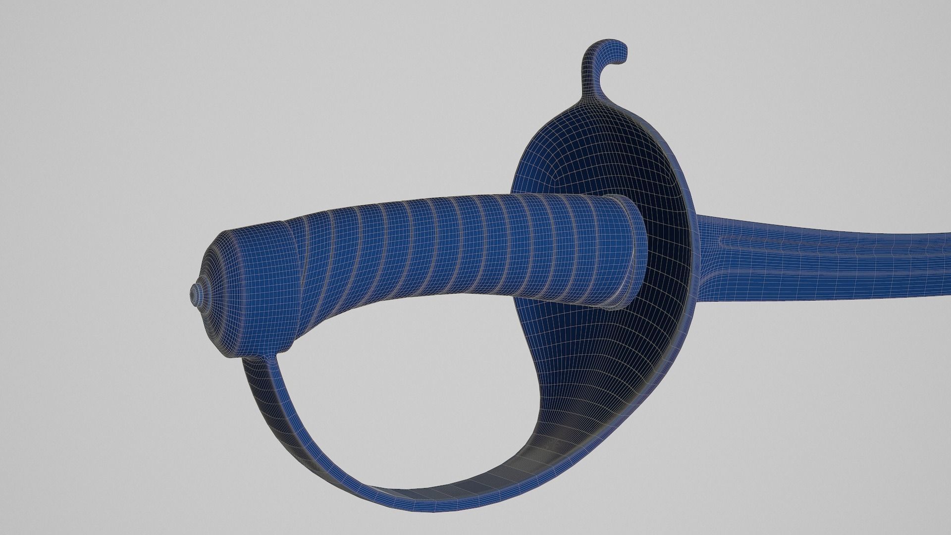 Pirate Cutlass Sword 3D model_21