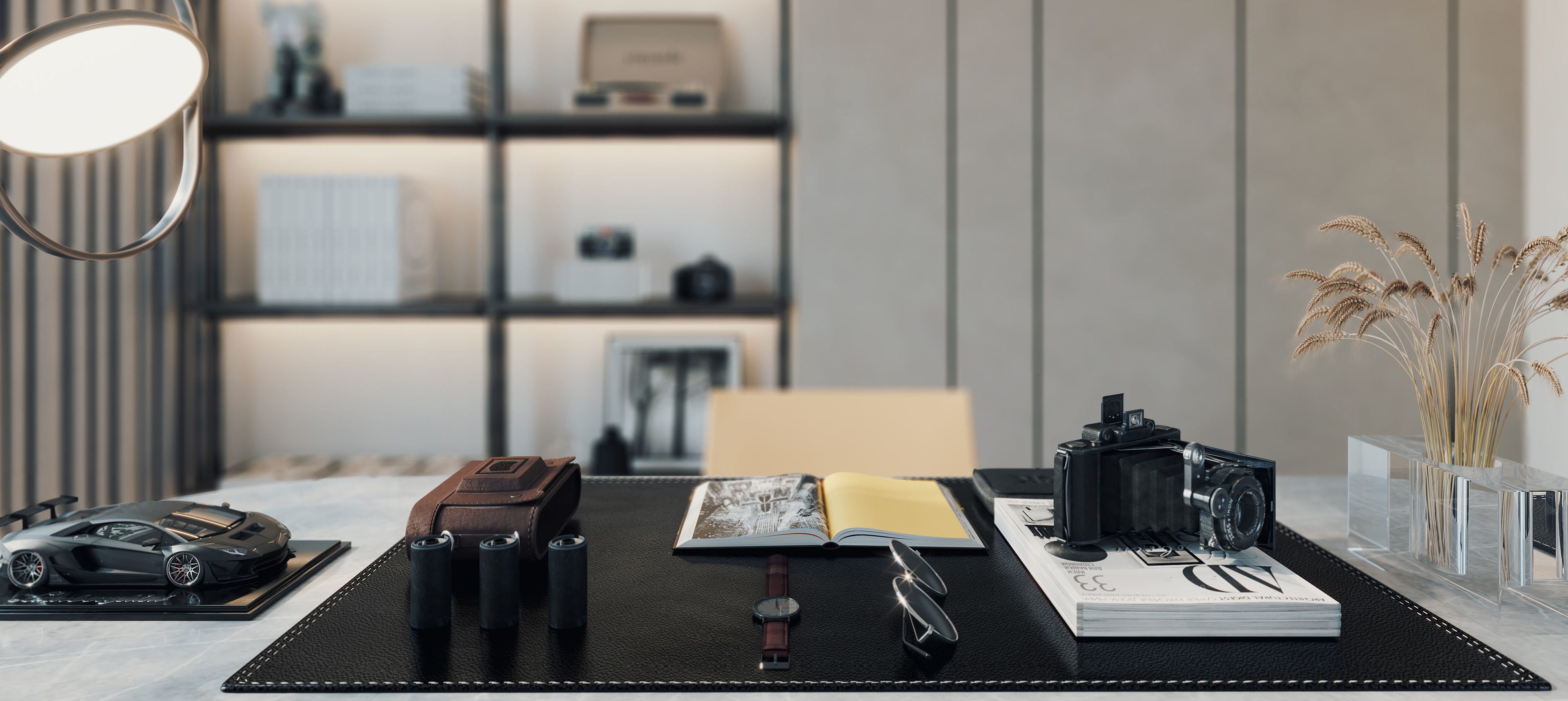 Reading Room-CORONA 3dmodel 3D model 3D model_4