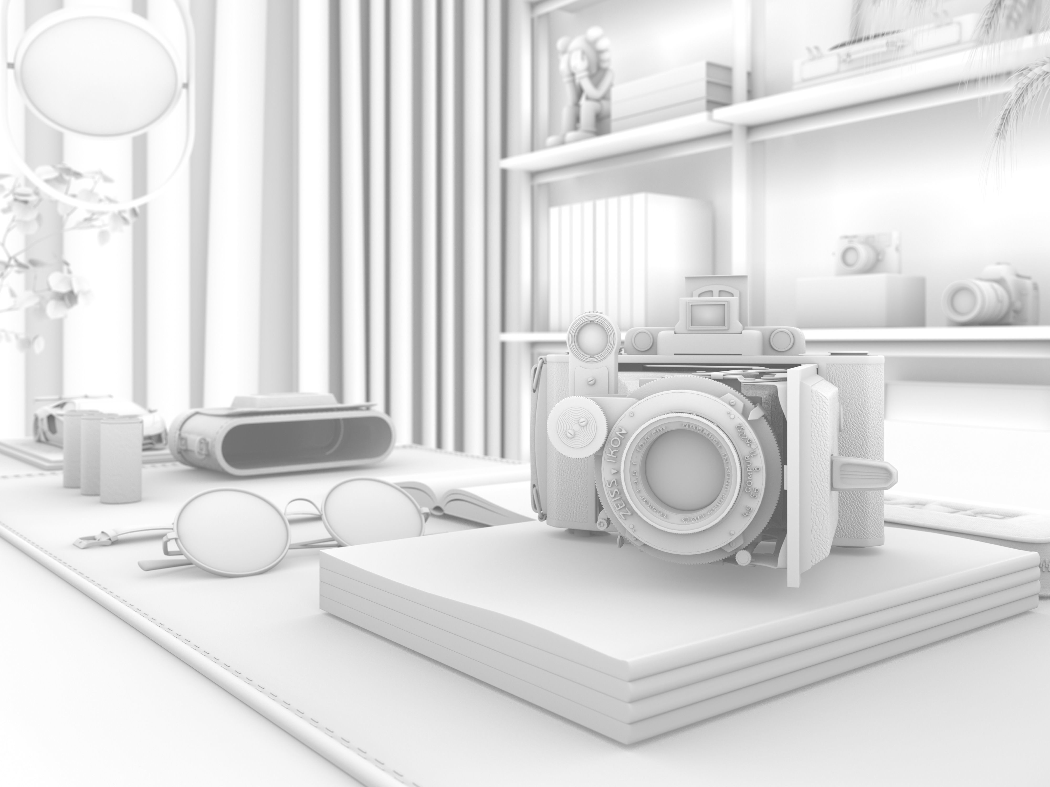 Reading Room-CORONA 3dmodel 3D model 3D model_7