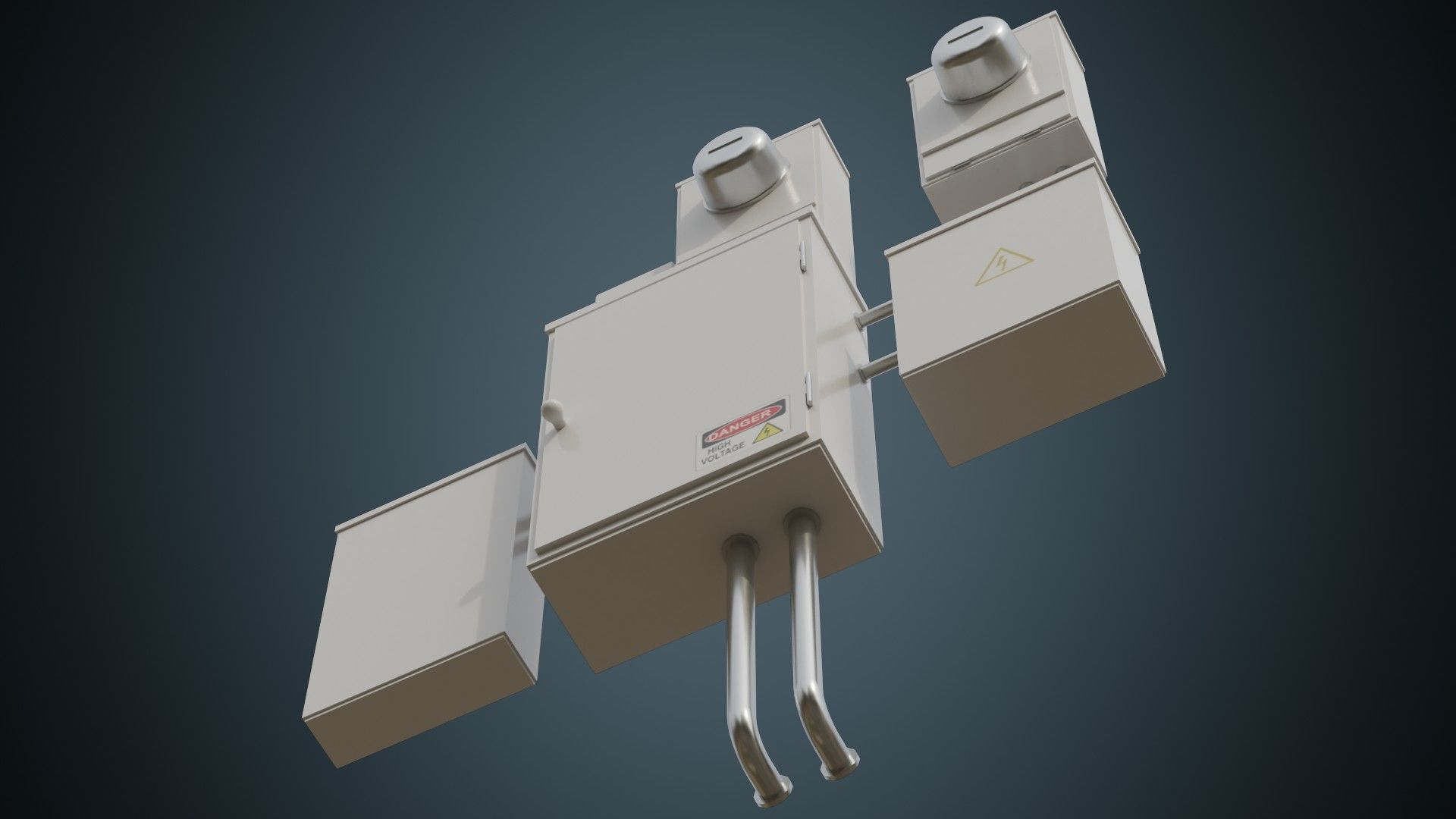 Utility Box 2A Low-poly 3D model_4